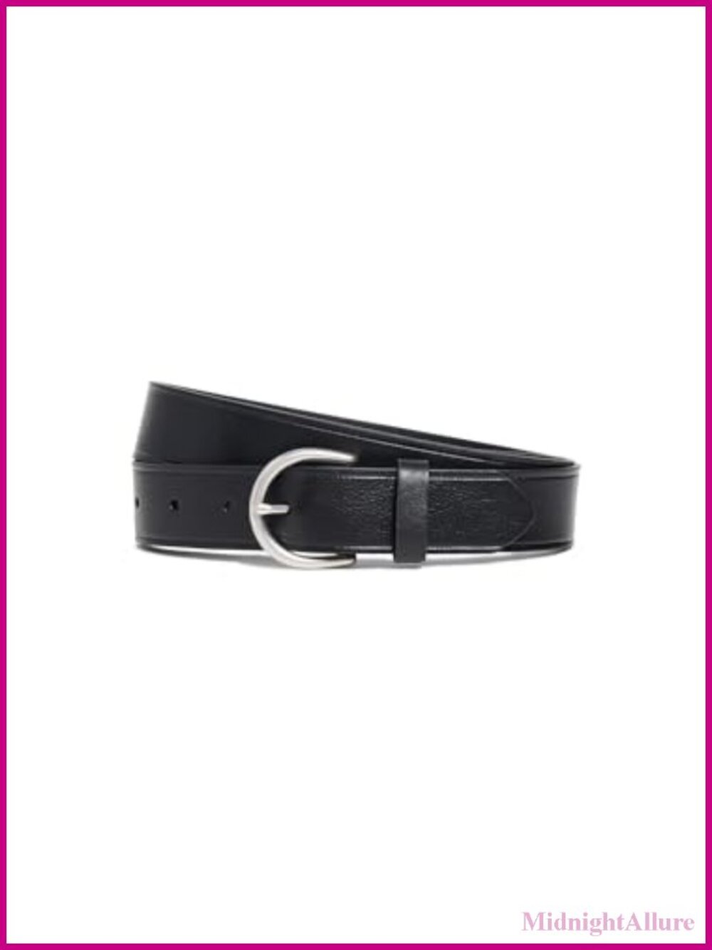 Madewell Perfect Leather Belt Silver-Tone Buckle Medium